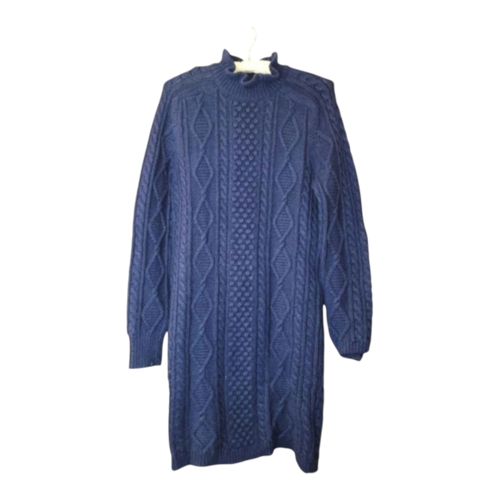 J. Crew Navy Cable Knit Dress